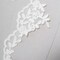 1 Yard 3 Inch Wide Ivory Polyester Bridal Lace Trim Leaf Motif Beaded Scalloped Edging